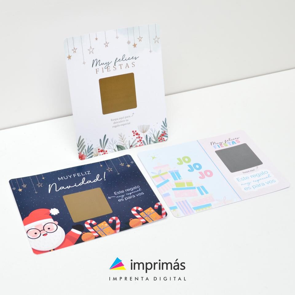 Tarjeta raspadita con premio secreto