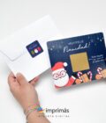 Tarjeta raspadita con premio secreto