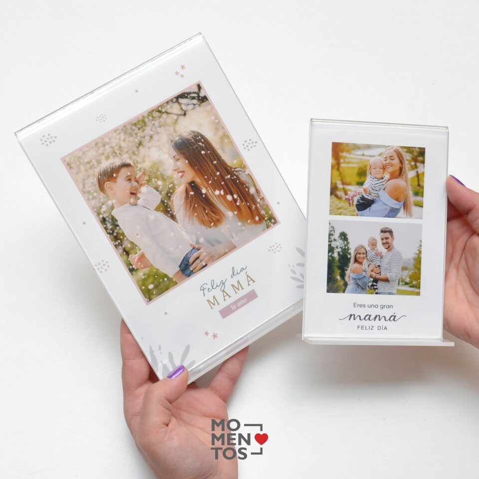 Portarretrato de acrílico con fotos