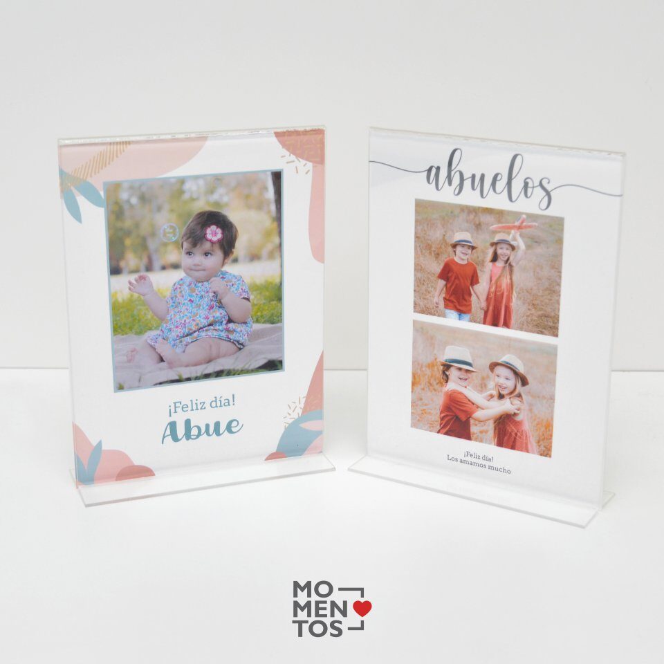 Portarretrato de acrílico con fotos