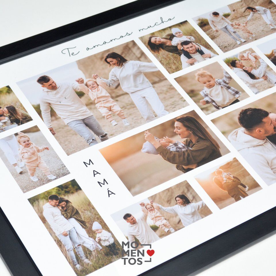 Cuadro 40x60 cm collage 14 fotos