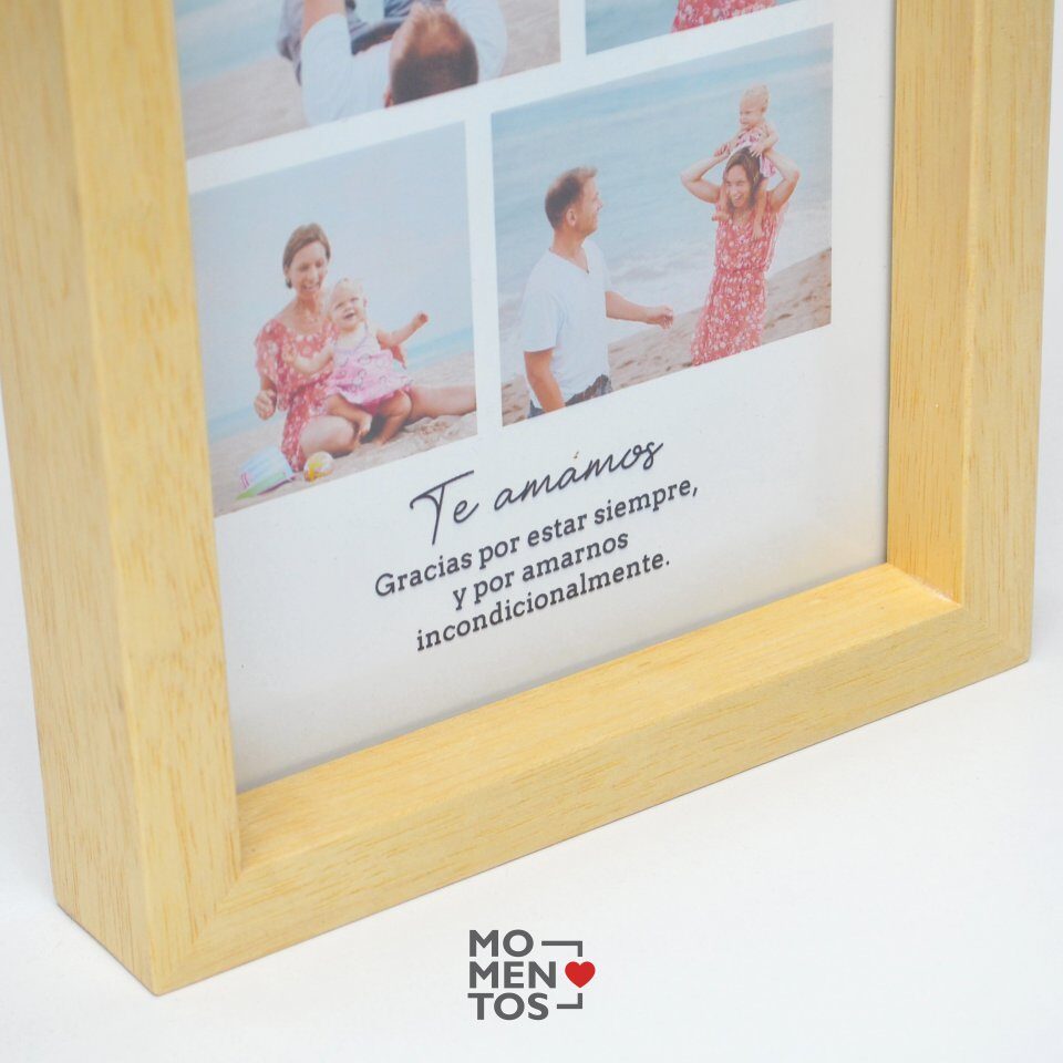 Cuadro 15x20 collage con fotos y frase