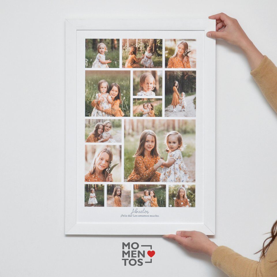 Cuadro 40x60 cm collage 14 fotos