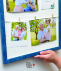 Cuadro con palillos, fotos y frase - Image 2